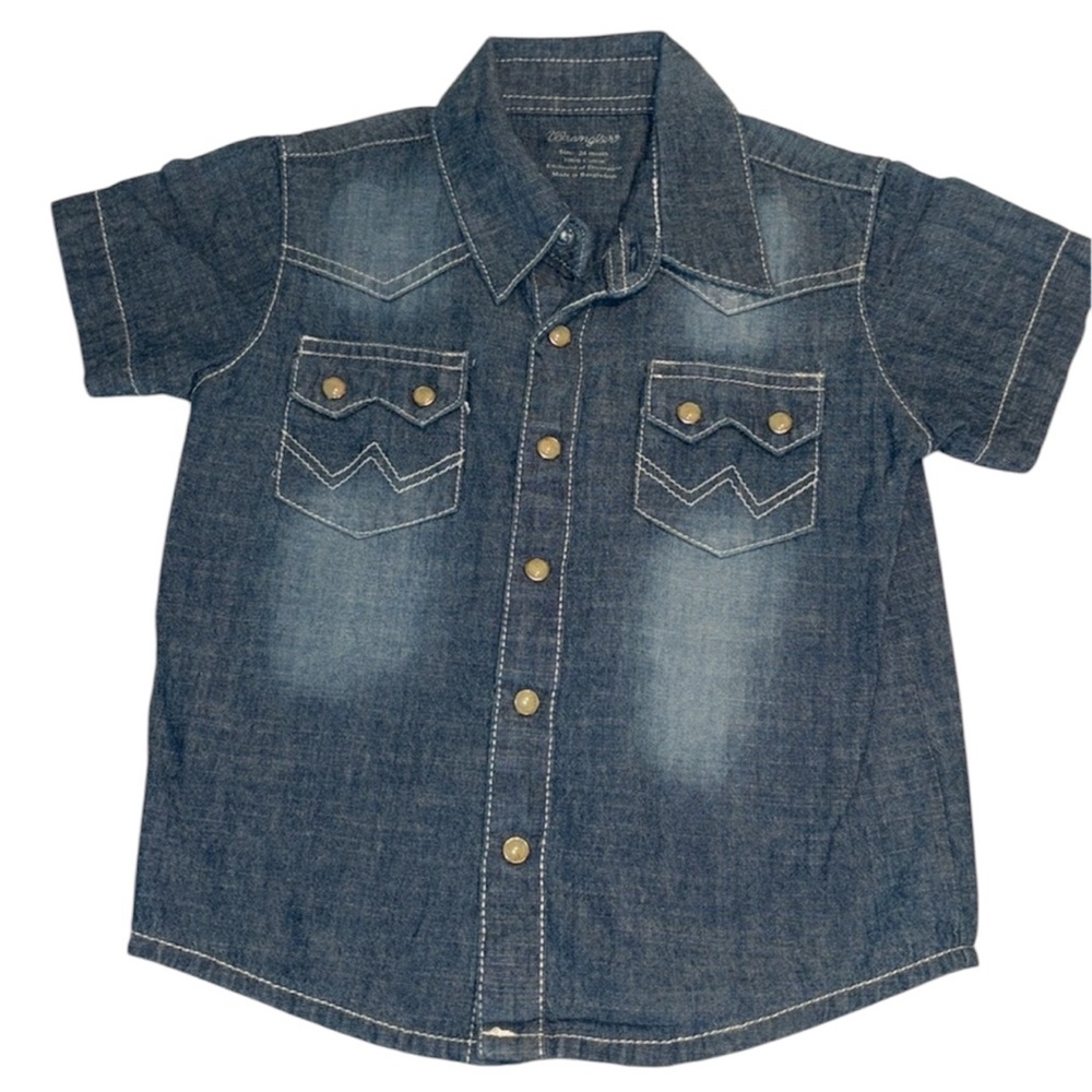 Wrangler Baby Jean Western Shirt Button Down 24 Mos
